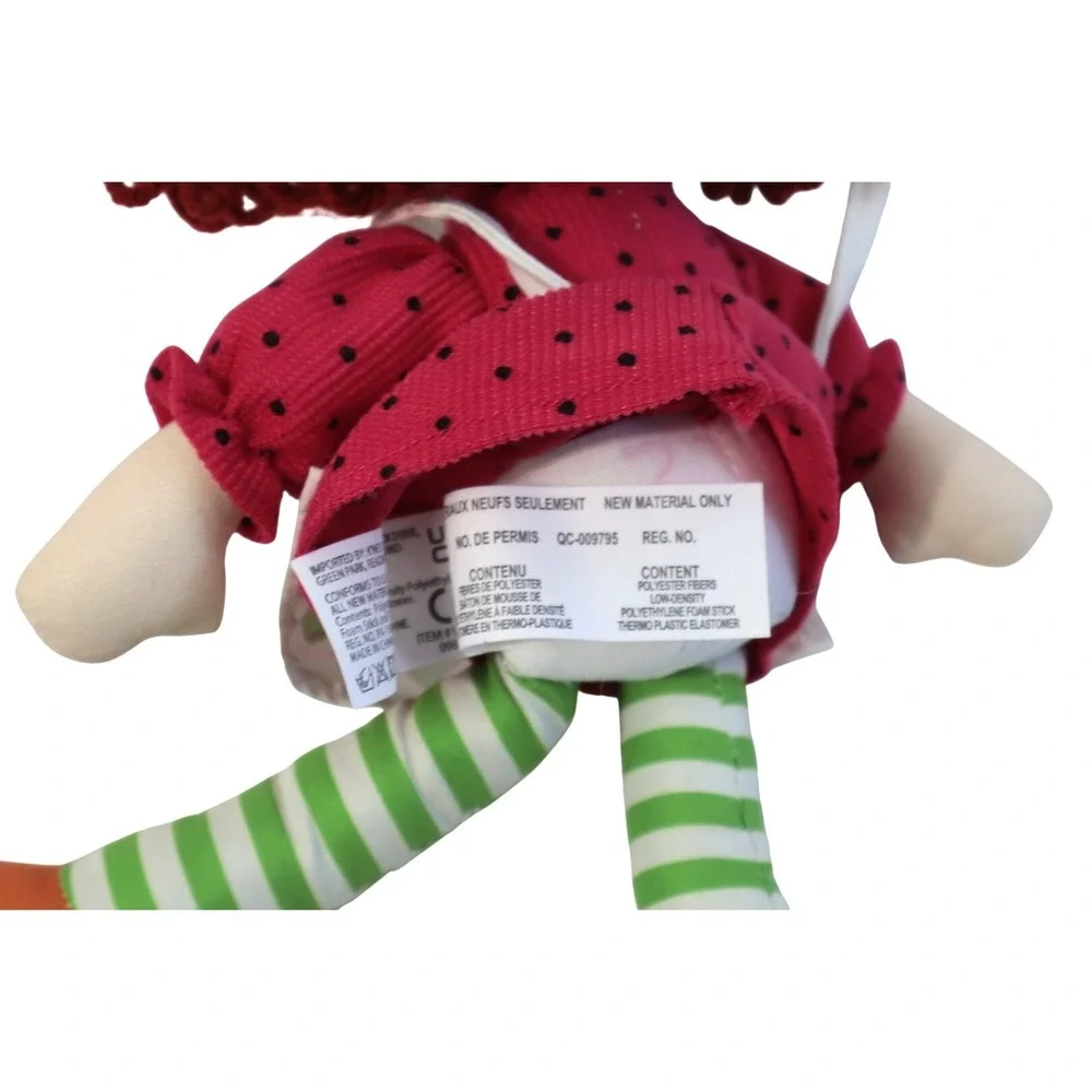 Strawberry Shortcake Rag Doll Basic Fun Plush Pink Hat Polka Dot Dress 2021